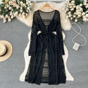 casual cardigan dress